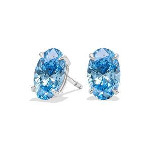 Amairah 14K 1.00 Ct. Tw. Lab-Grown Diamond Stud Earrings, Blue